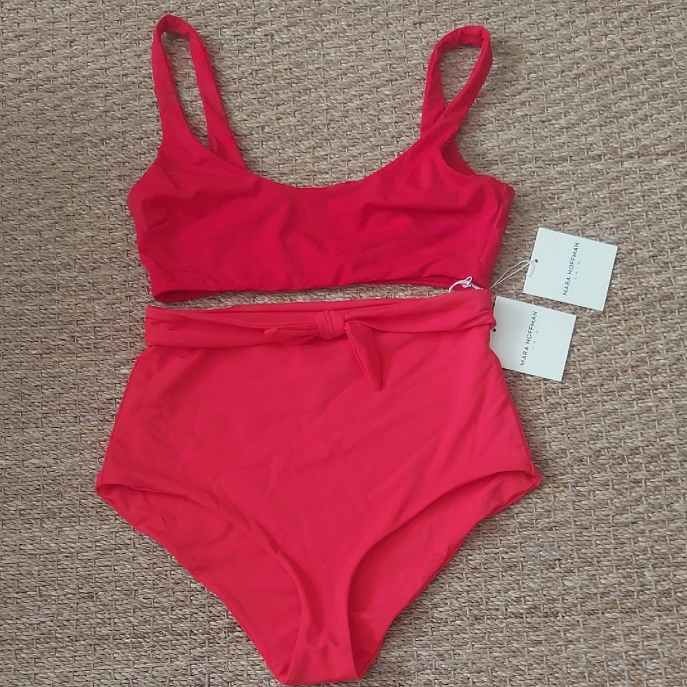 Mara Hoffman Vibrant Red Swimwear